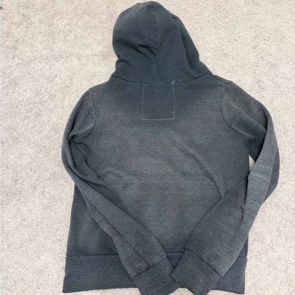 Aviator Nation 5 Stripe Gray Zip Up Sweatshirt - Picture 2 of 4
